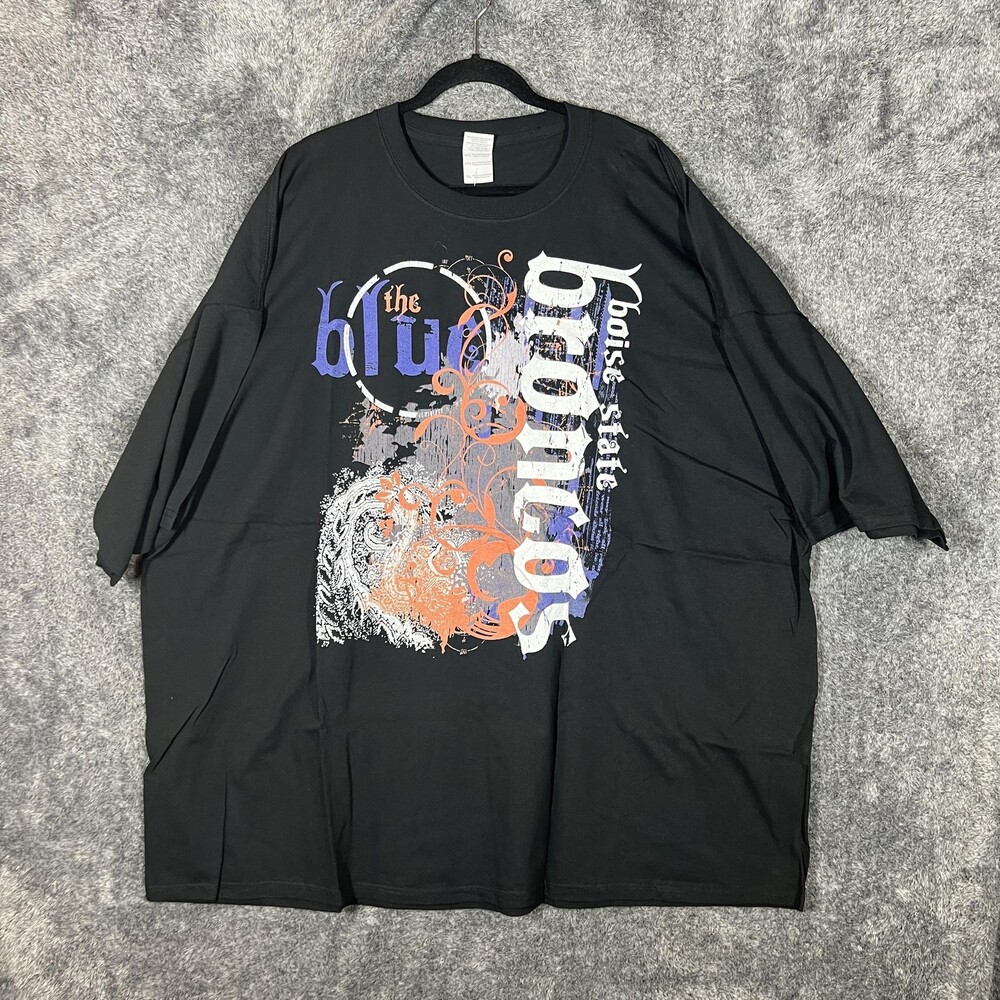 Boise State Broncos Shirt Mens 5XL Black NCAA Football Gildan Ultra Cotton Tee